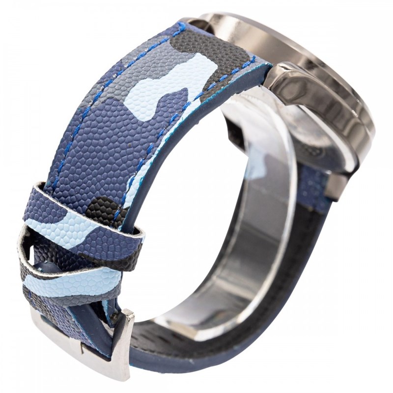 Montre Homme CHTIME bracelet Cuir Bleu
