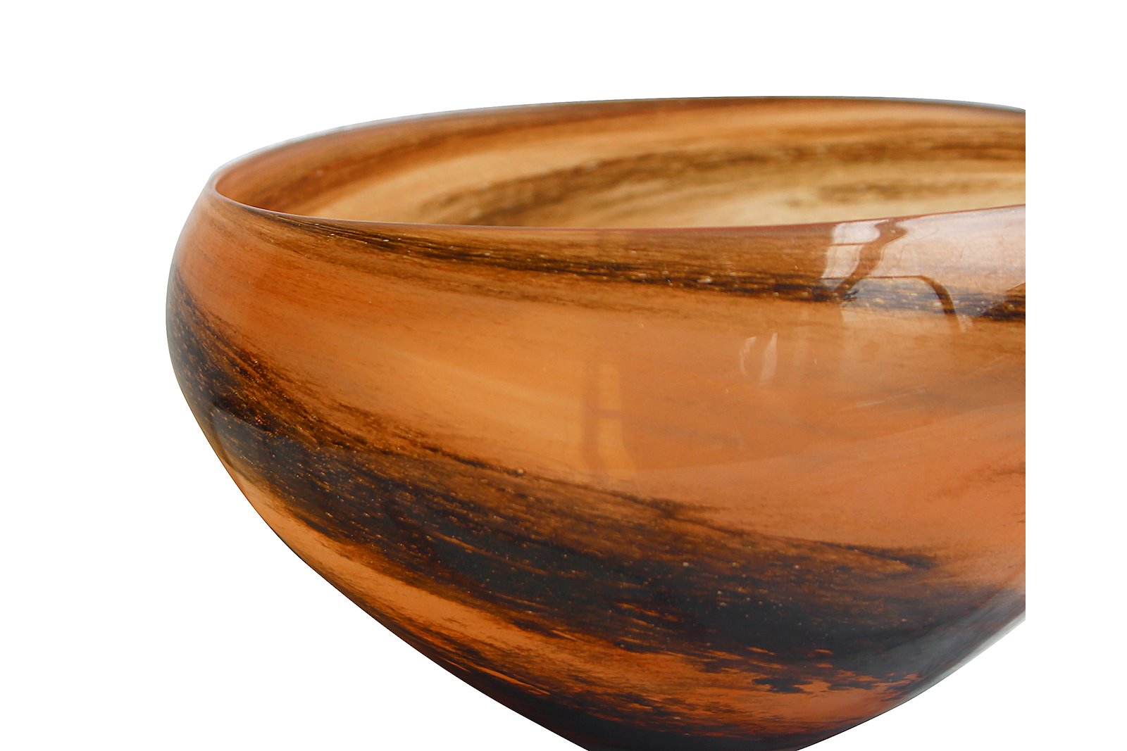 Aura bolle/skål Brun-Orange B20,7 H11,5 cm