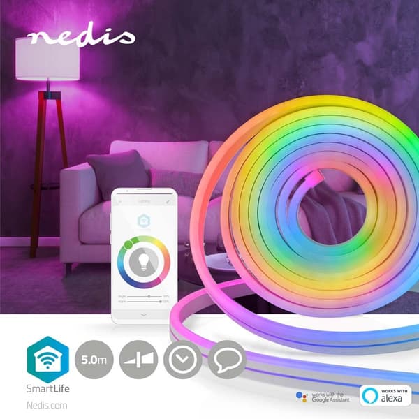 SmartLife LED-Stripe | Wi-Fi | Multifarge | SMD | 5.00 m | IP65 | 2700 K | 480 lm | Android™ / IOS