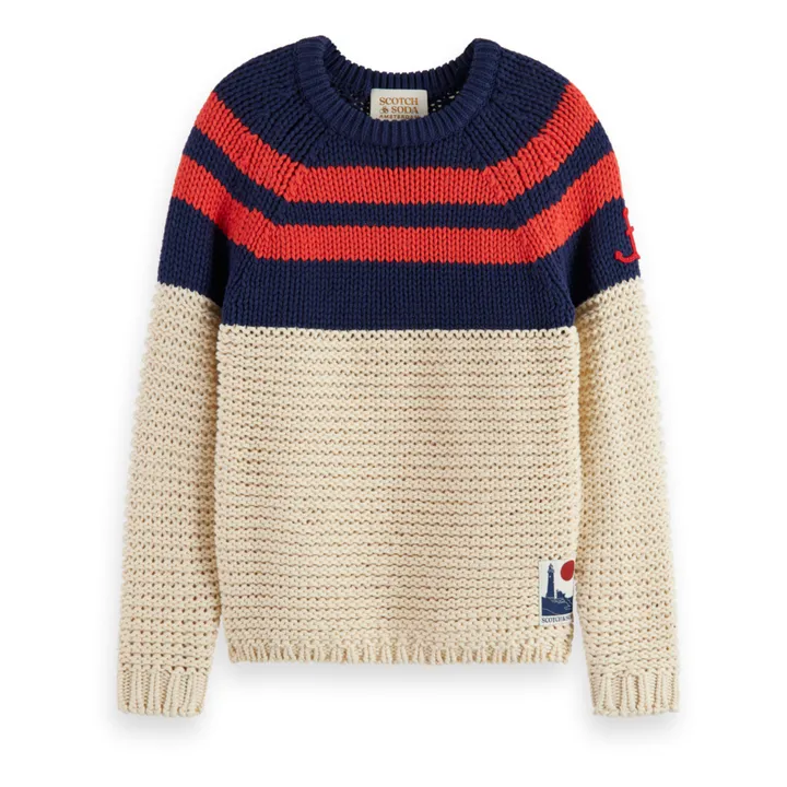 Scotch & Soda Pull Colorblock | Beige