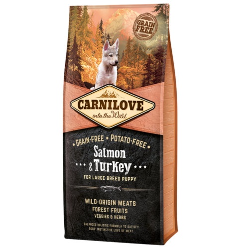 Ração para cães Carnilove Puppy Large com salmão e peru