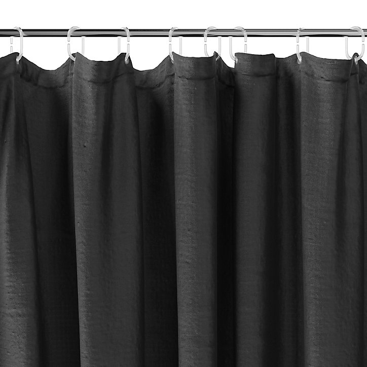 Rideau de douche noir Kina 180 x 200 cm GoodHome