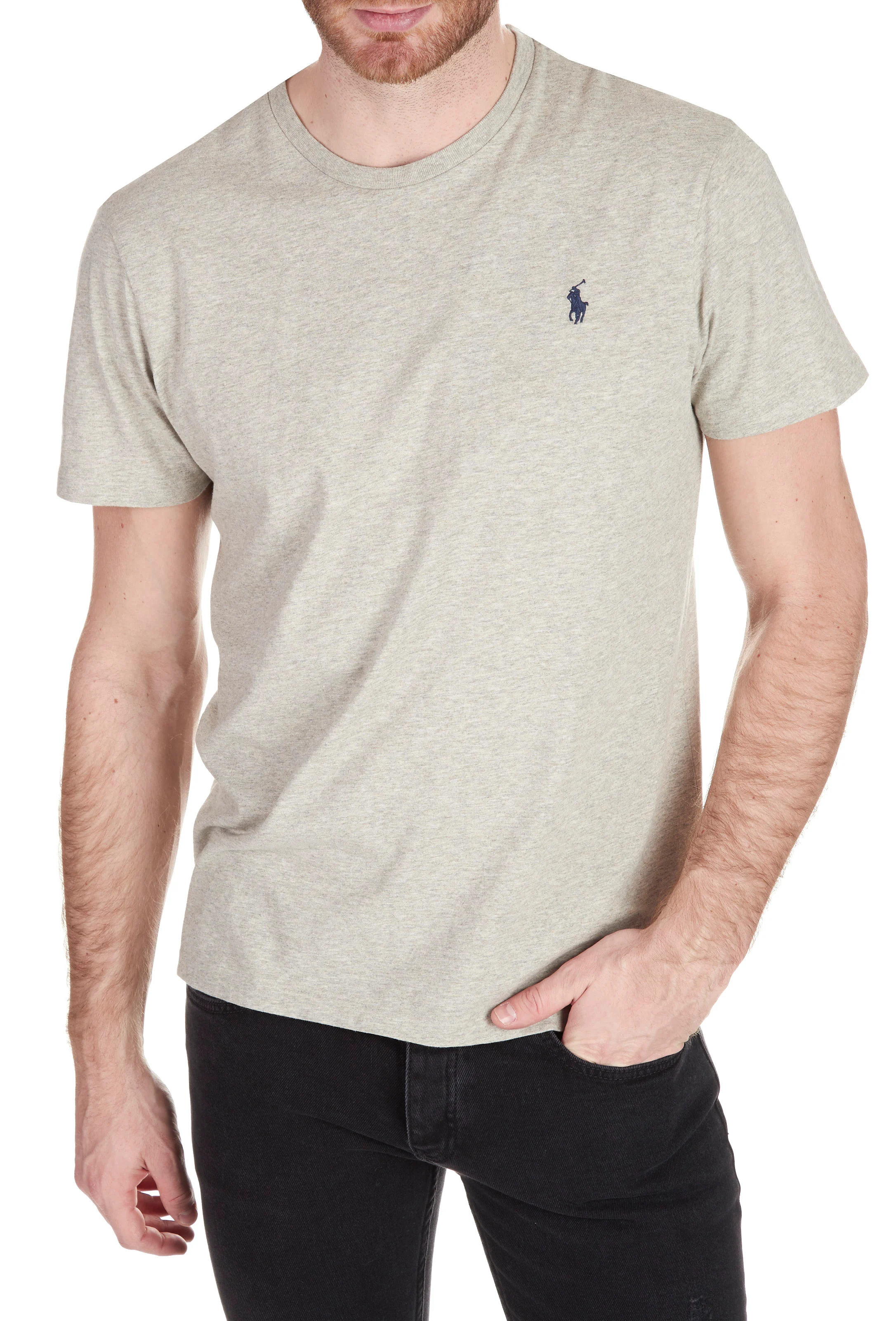 Tee-shirt col rond slim-fit en coton | Beige