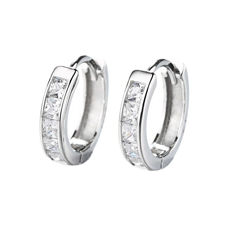 Lilafey - Huggie-oorbel met strass-legering