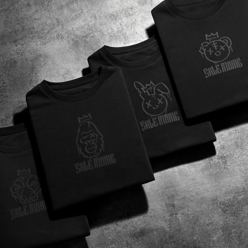 Sweat Crewneck King Gorille Black Noir