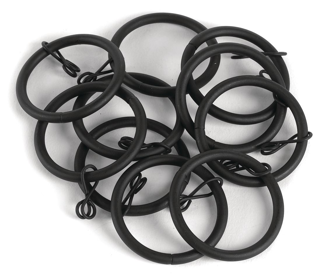 Gardinringer 10 stk hvit - 10 stk
