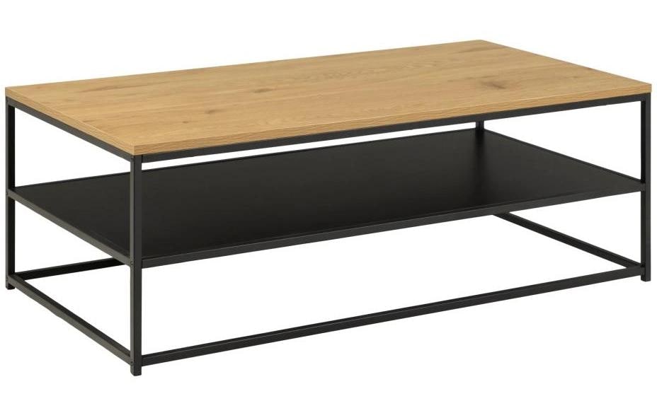 Couchtisch Gila 120 x 60 x 42 cm, Nature/Schwarz<br>Wohnzimmertisch