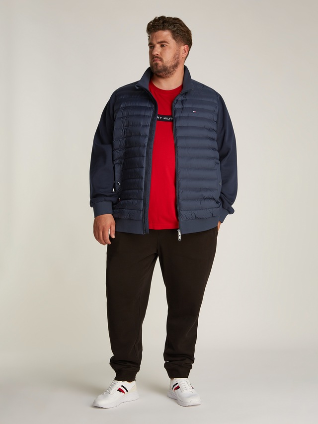Tommy Hilfiger Big & Tall Collegejacke »BT-MIX MEDIA STAND CLLR-B« in Grossen Grössen, mit gesteppten Einsatz vorne