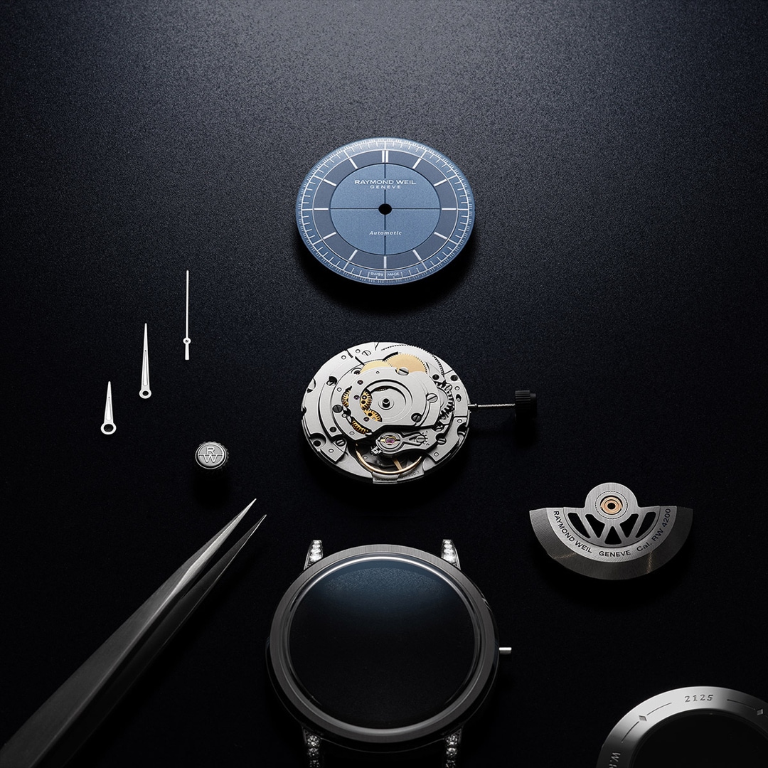 Raymond Weil Millesime Automatik Diamonds Jeansblau Ø 35mm
