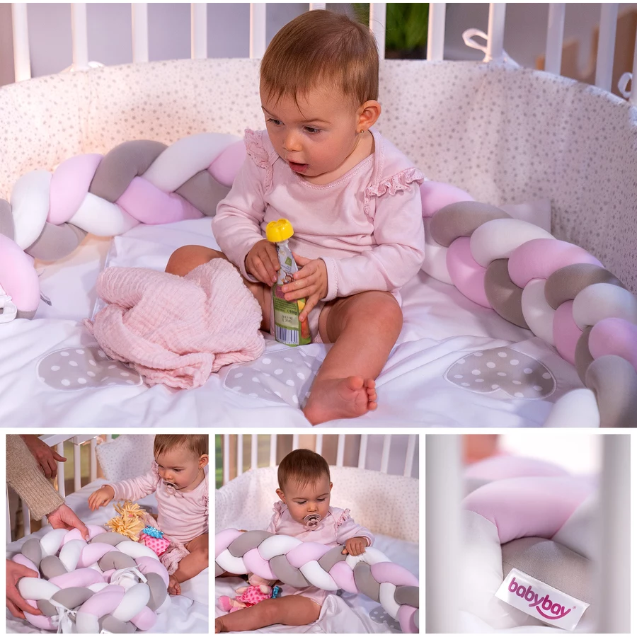 babybay® Nestchenschlange geflochten rosé
