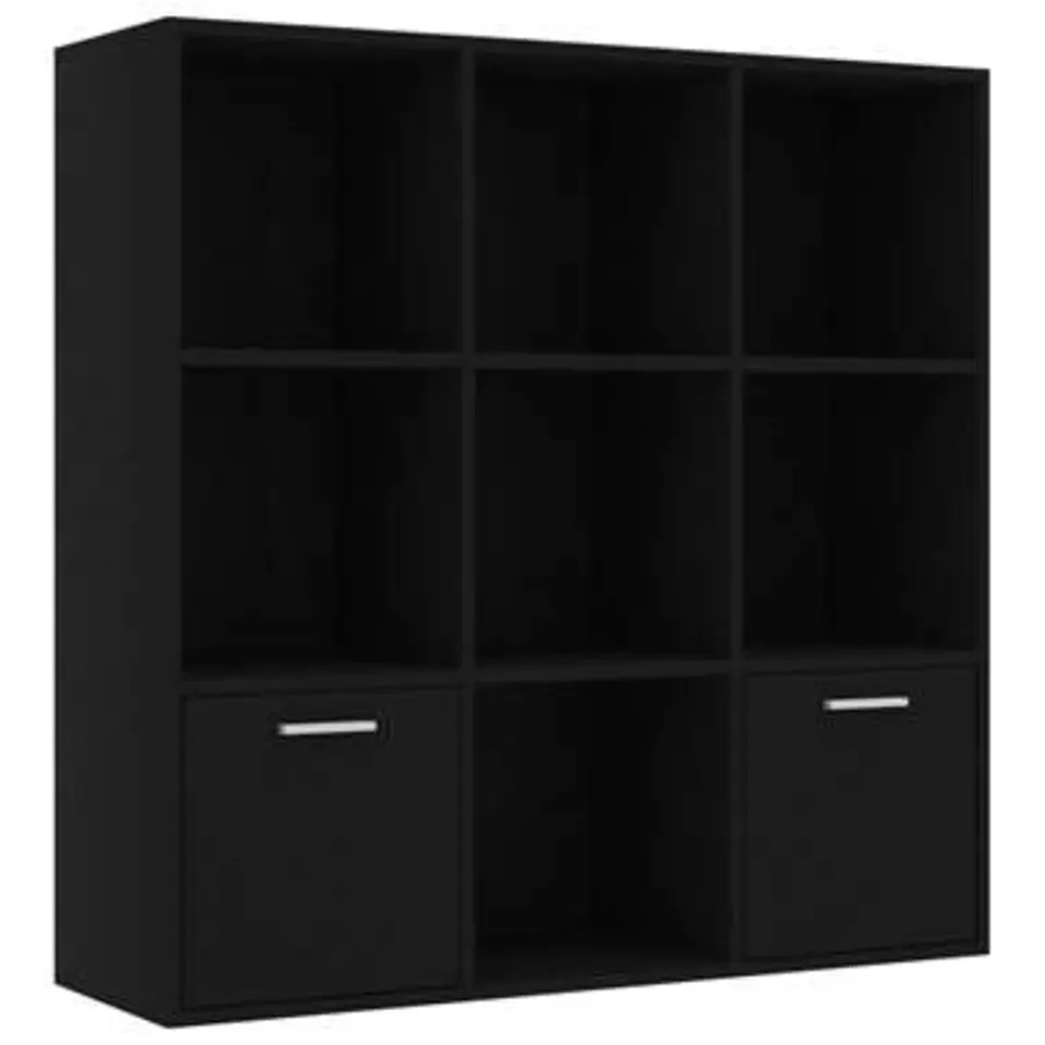vidaXL - Boekenkast - Zwart - Bewerkt hout