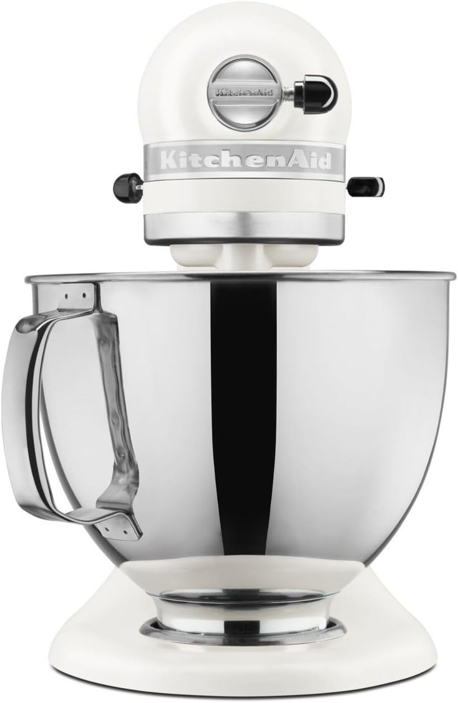 KitchenAid Küchenmaschine - Artisan - Kippbarem Food Processor - Teigknetmaschine mit 3 Zubehör und Schüssel aus Edelstahl - 4.8 L - Porzellanweiß