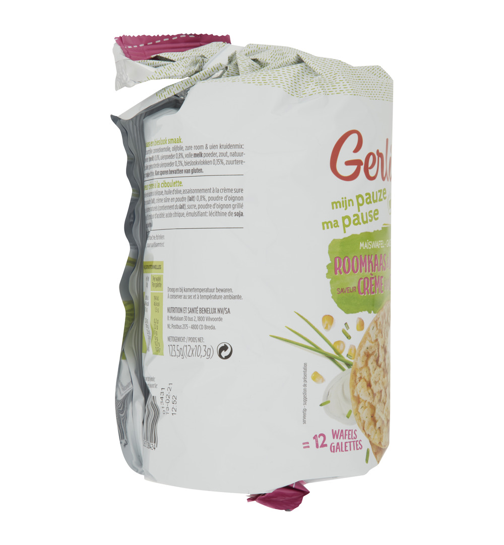 Gerlinéa Maiswafel zure room ui en bieslook (124 gr)