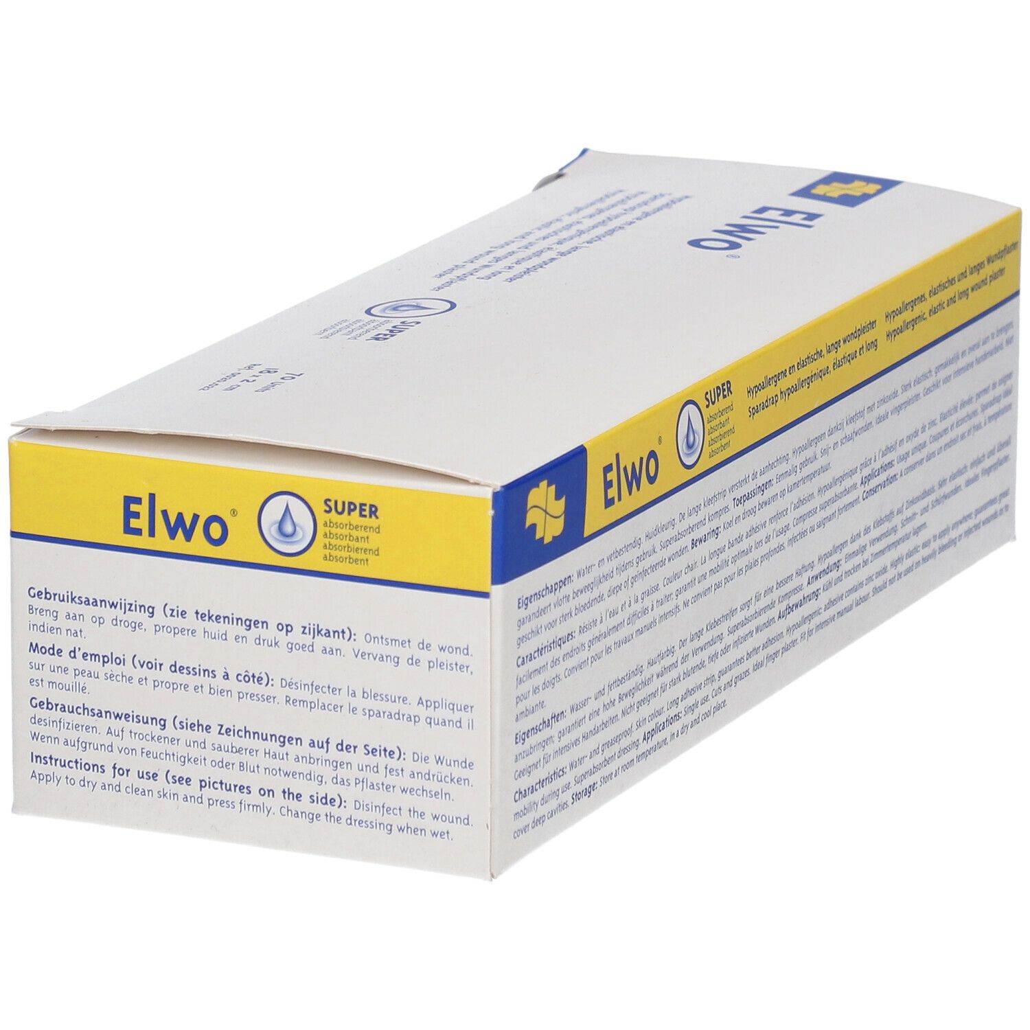 Elwo® elastisches und hypoallergenes Wundpflaster 18 x 2 cm