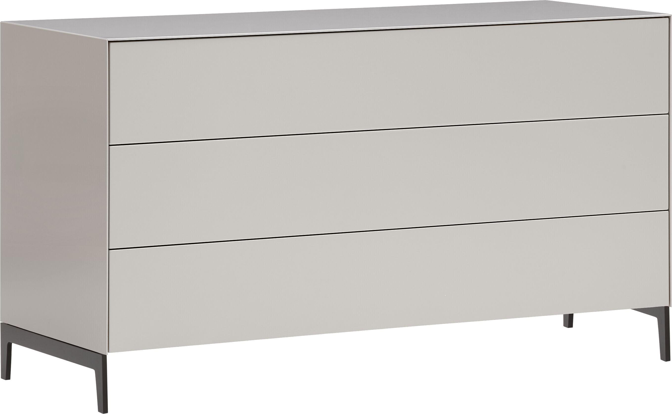 LUX 3 Schubl breit taupe 120x46x68mFussF - Taupe / B: 120.0 cm x T: 46.0 cm x H: 68.0 cm