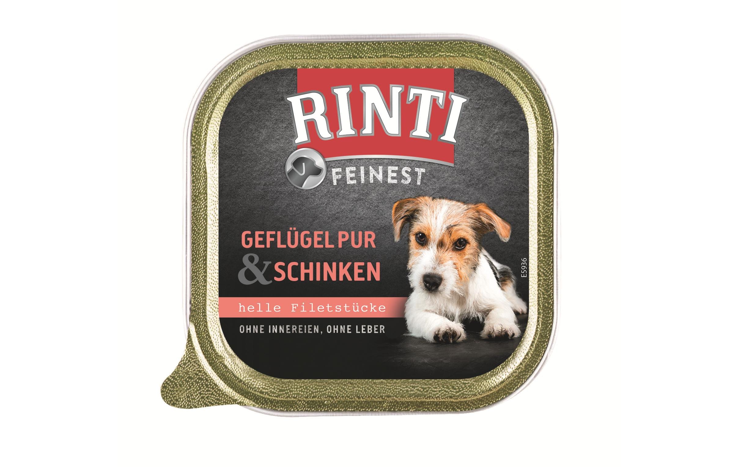Nassfutter Feinest Geflügel Pur & Schinken, 11 x 150 gAlleinfutter für ausgewachsene Hunde