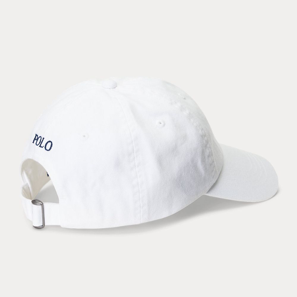 Cotton Chino Baseball Caps Hvit