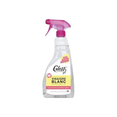 Gloss - Vinaigre Blanc produit de nettoyage / détartrage - vaporisateur 750 ml - citron