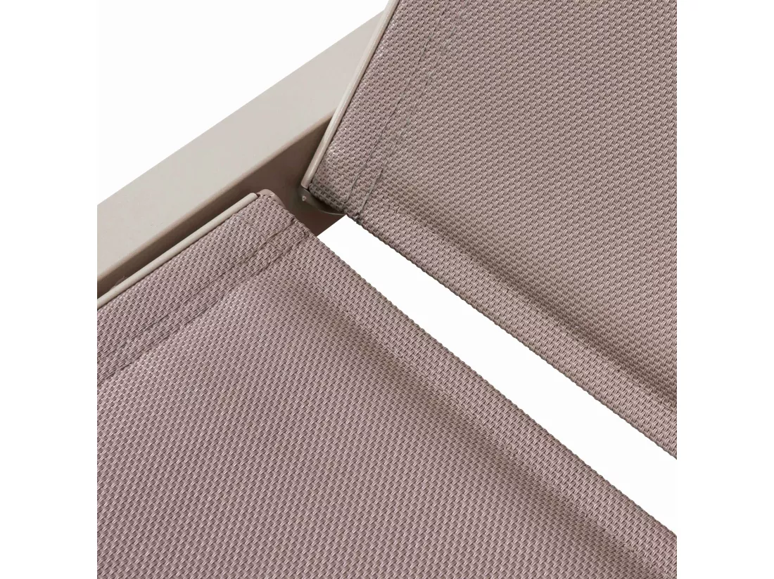 Lot de 2 bains de soleils en aluminium taupe - Nouméa