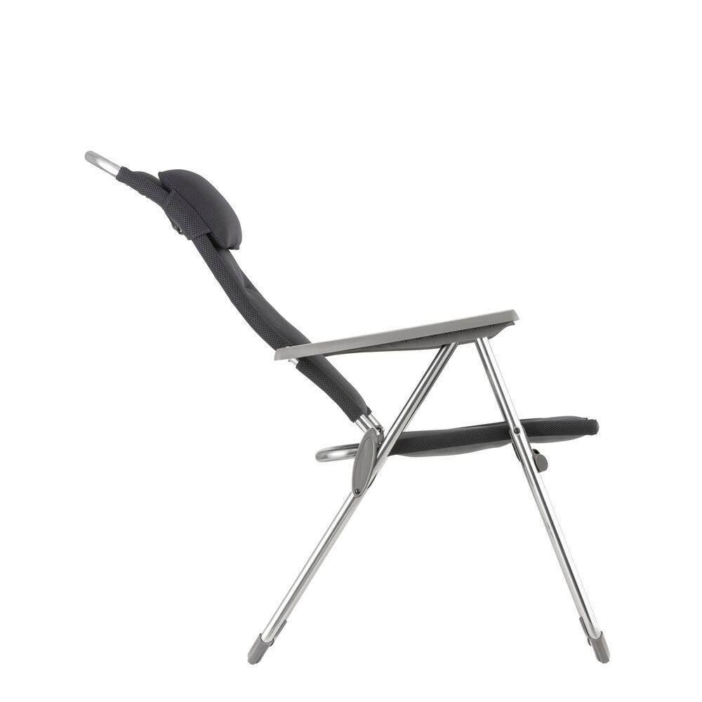 Gepolsterter Mehrpositions-Campingsessel Alu Cham XL AirComfort® Schwarz Acier