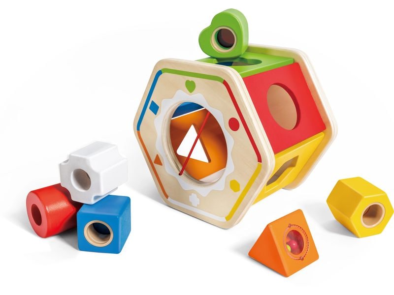 Hape Wunderbarer Formensortierer Steckspiel mit verschieden Farben und Formen