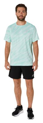 Maillot manches courtes Asics Core Run Print Vert Homme