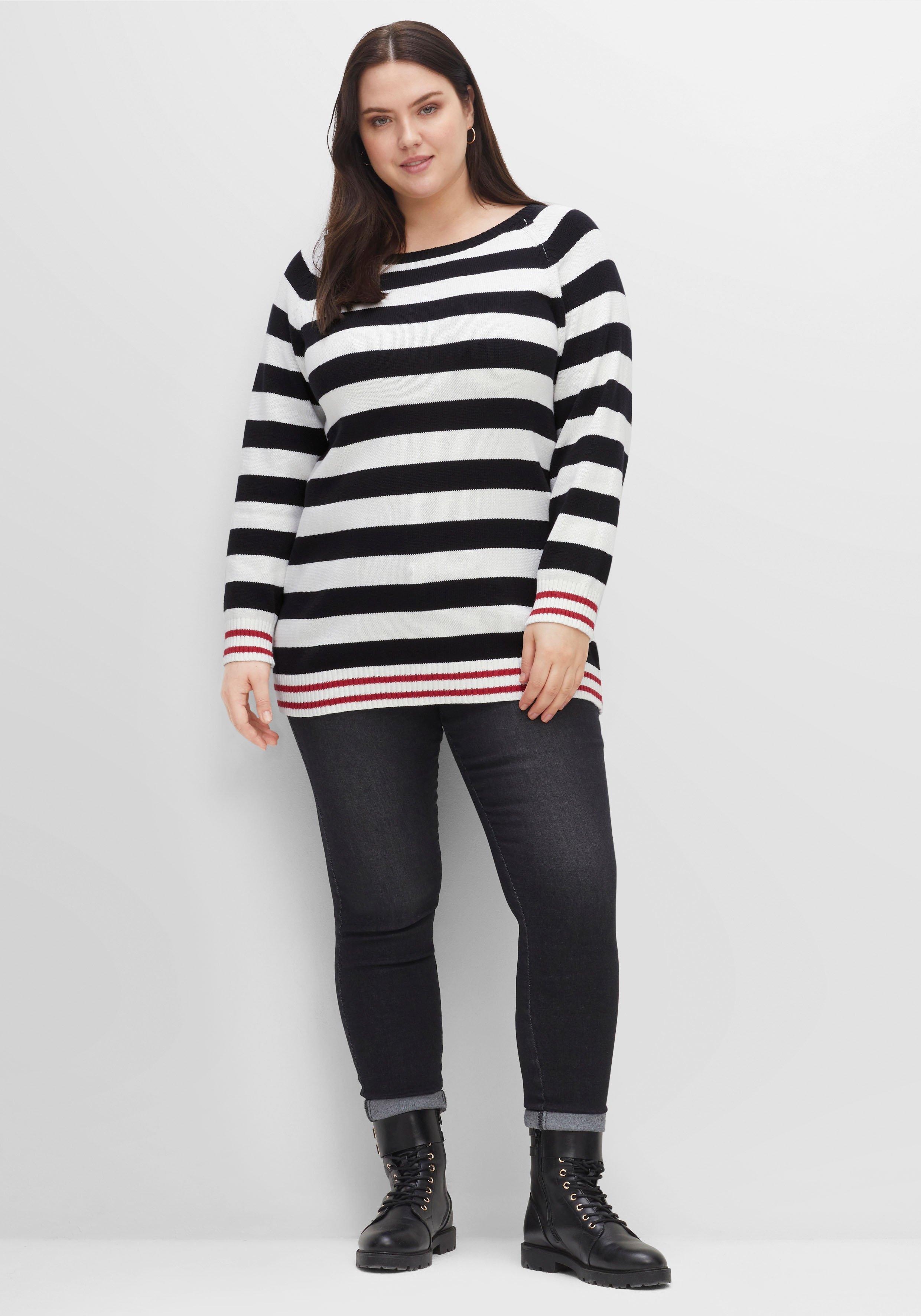Pullover mit Blockstreifen und Rundhalsausschnitt
