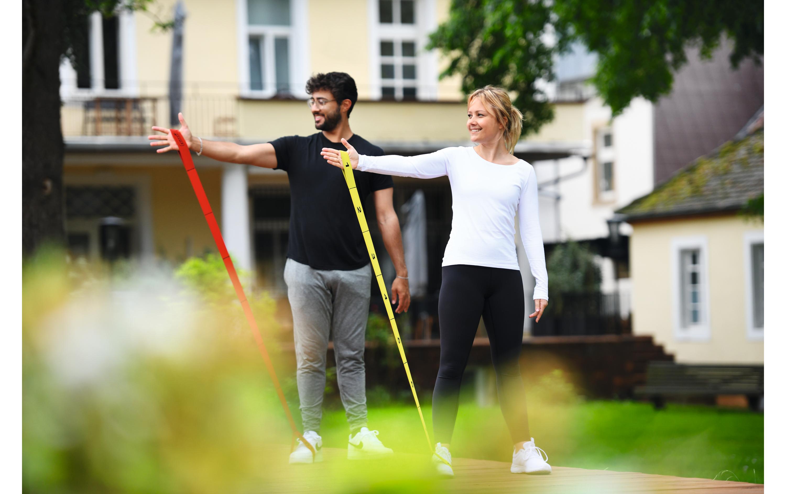 X-Tension Band Leicht, GelbElastisches Textilband mit 8 Schlaufen