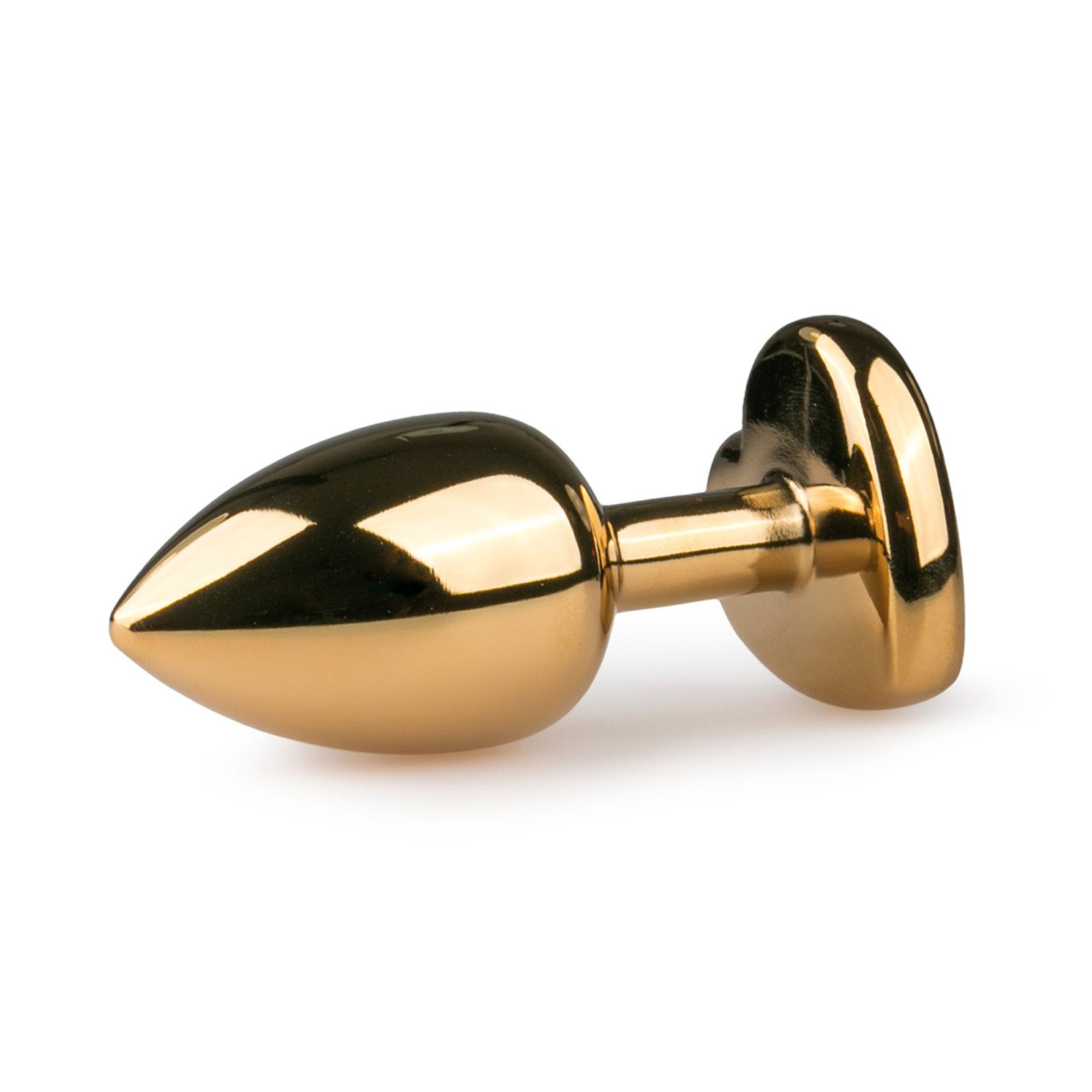 Easytoys - Analplug aus Metall Gold mit Herz Zierstein - mittel