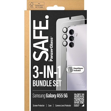PanzerGlass 3-i-1 skærmbeskyttelse Samsung Galaxy NEW A55 5G