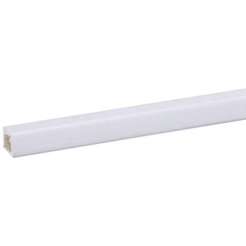 Glaslat hardhout wit gegrond 17x15 mm 270 cm