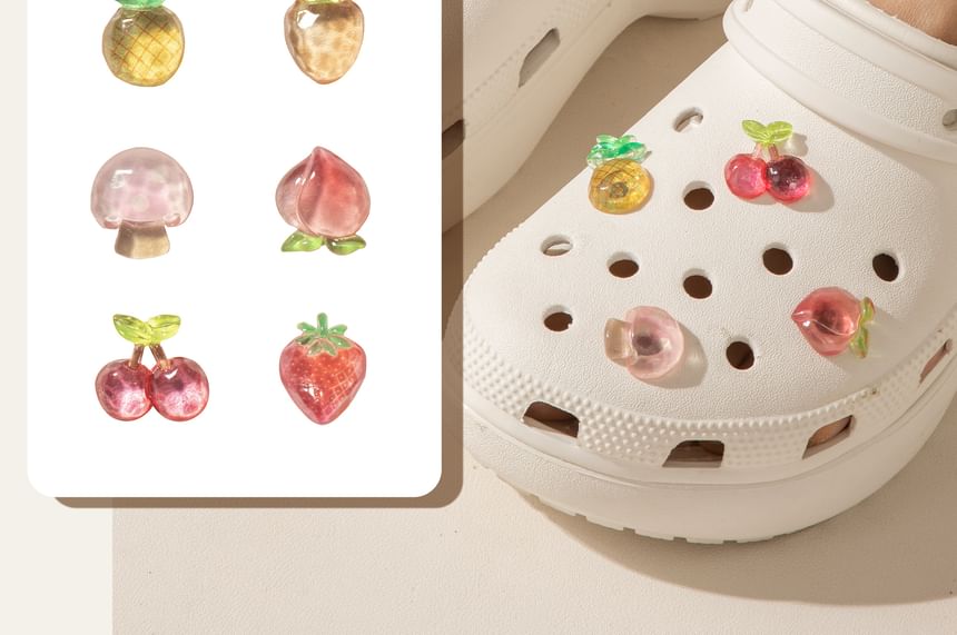 Dewy Kiss - Fruit Clog Schoen Charm / Set