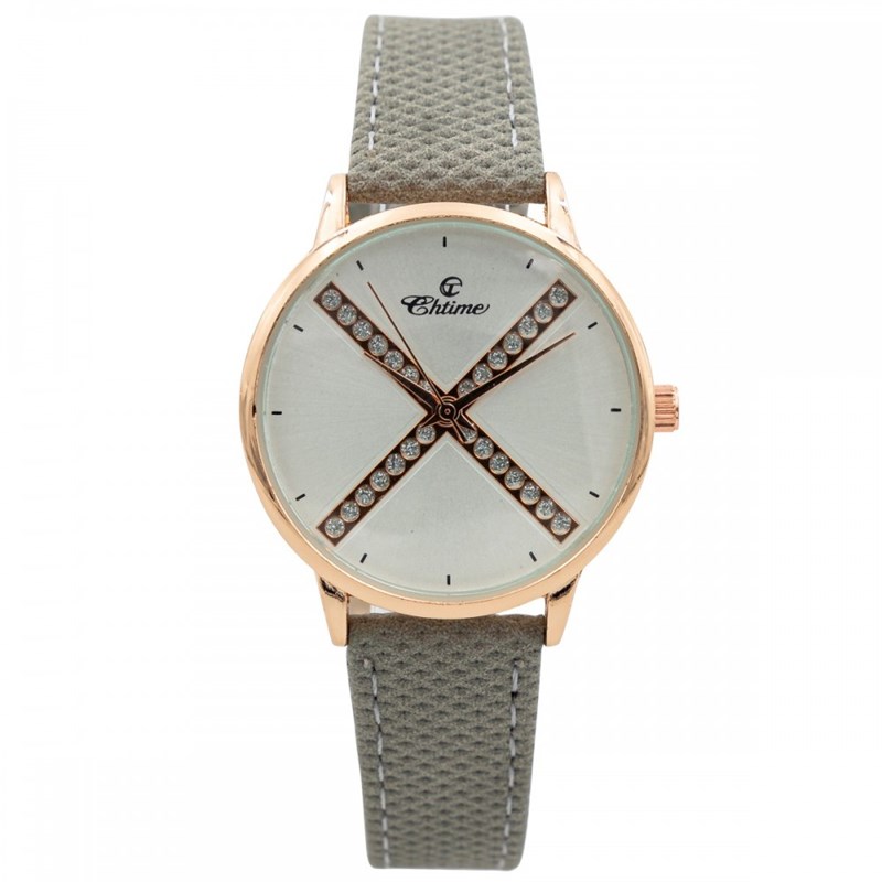 Montre Femme CHTIME bracelet Cuir Gris