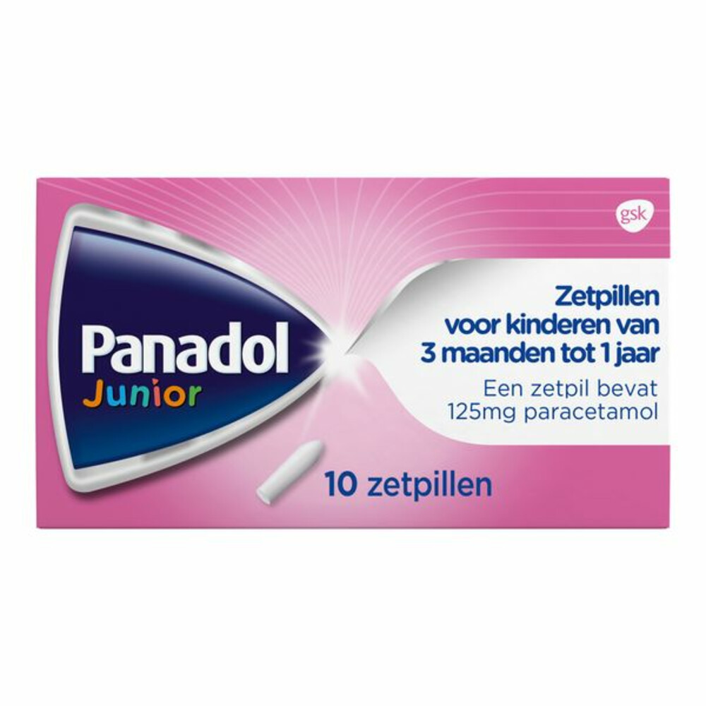 Panadol Junior Zetpillen 125 mg 3 maanden - 1 jaar10 stuks