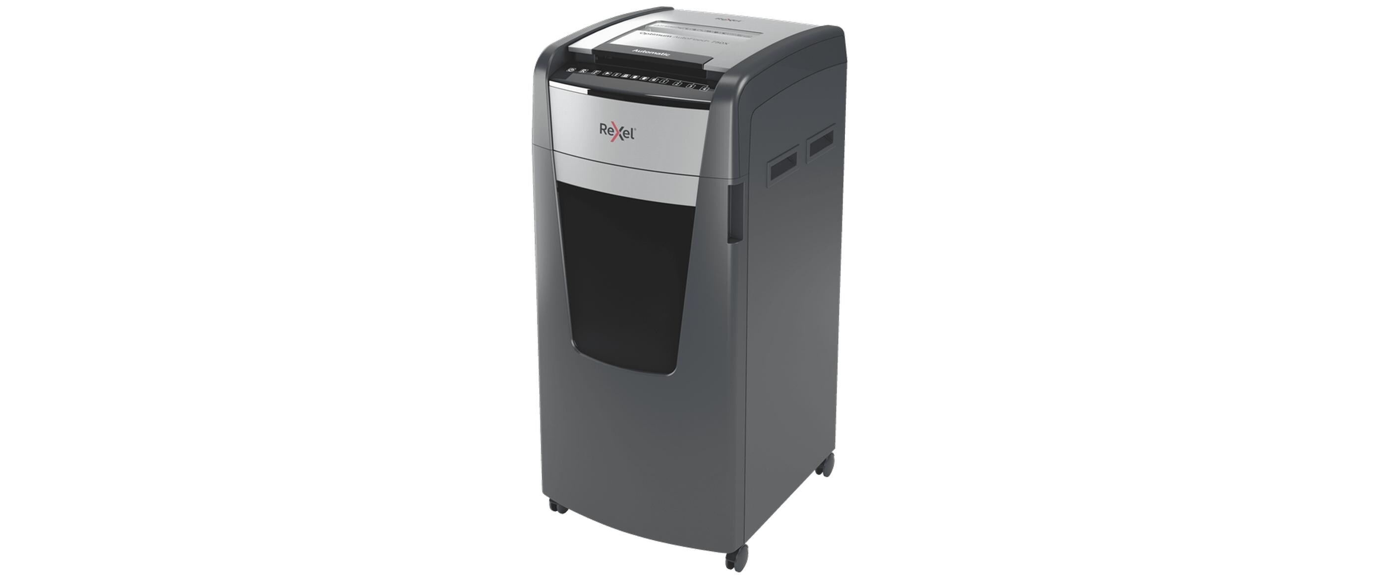 Aktenvernichter Rexel Optimum AutoFeed+ 750X, P-4<br>Automatischer Schredder (auto) für sichere Vernichtung vertraulicher Unterlagen (bis zu 750 Blatt)