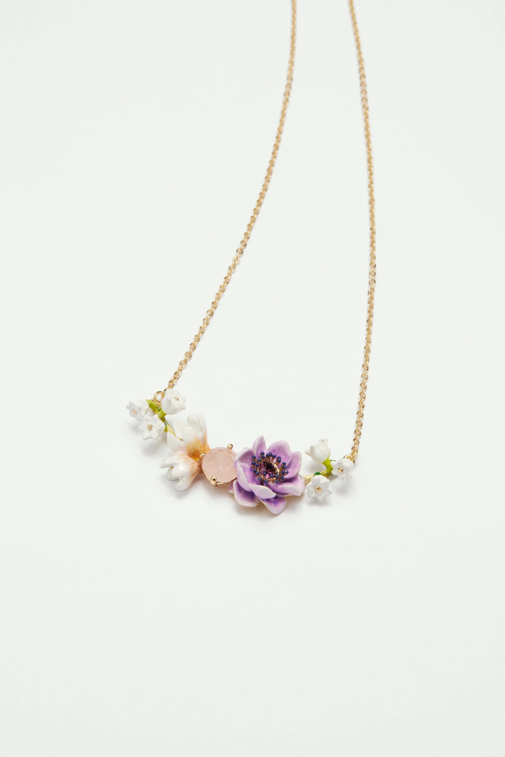 Collier plastron bohème 3 fleurs | Multicolore