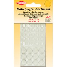 Assortiment de butoirs de meuble, transparent