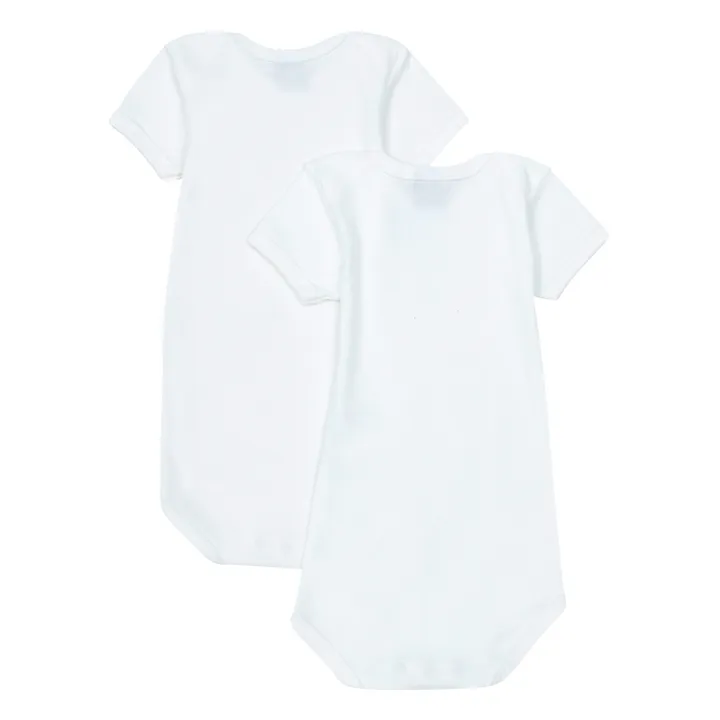 Petit Bateau Lot 2 Bodies Coton Bio | Blanc