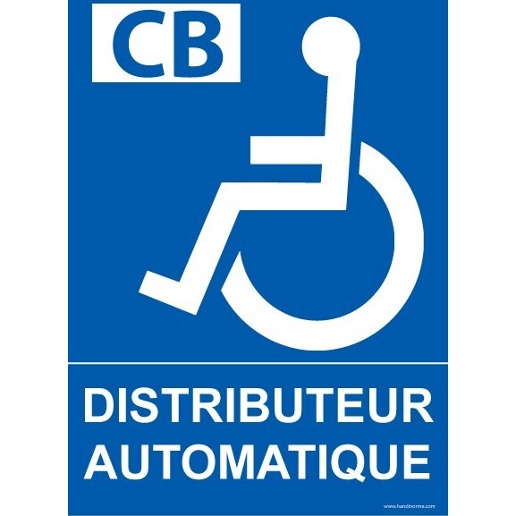 Panneau Distributeur Automatique Picto PMR