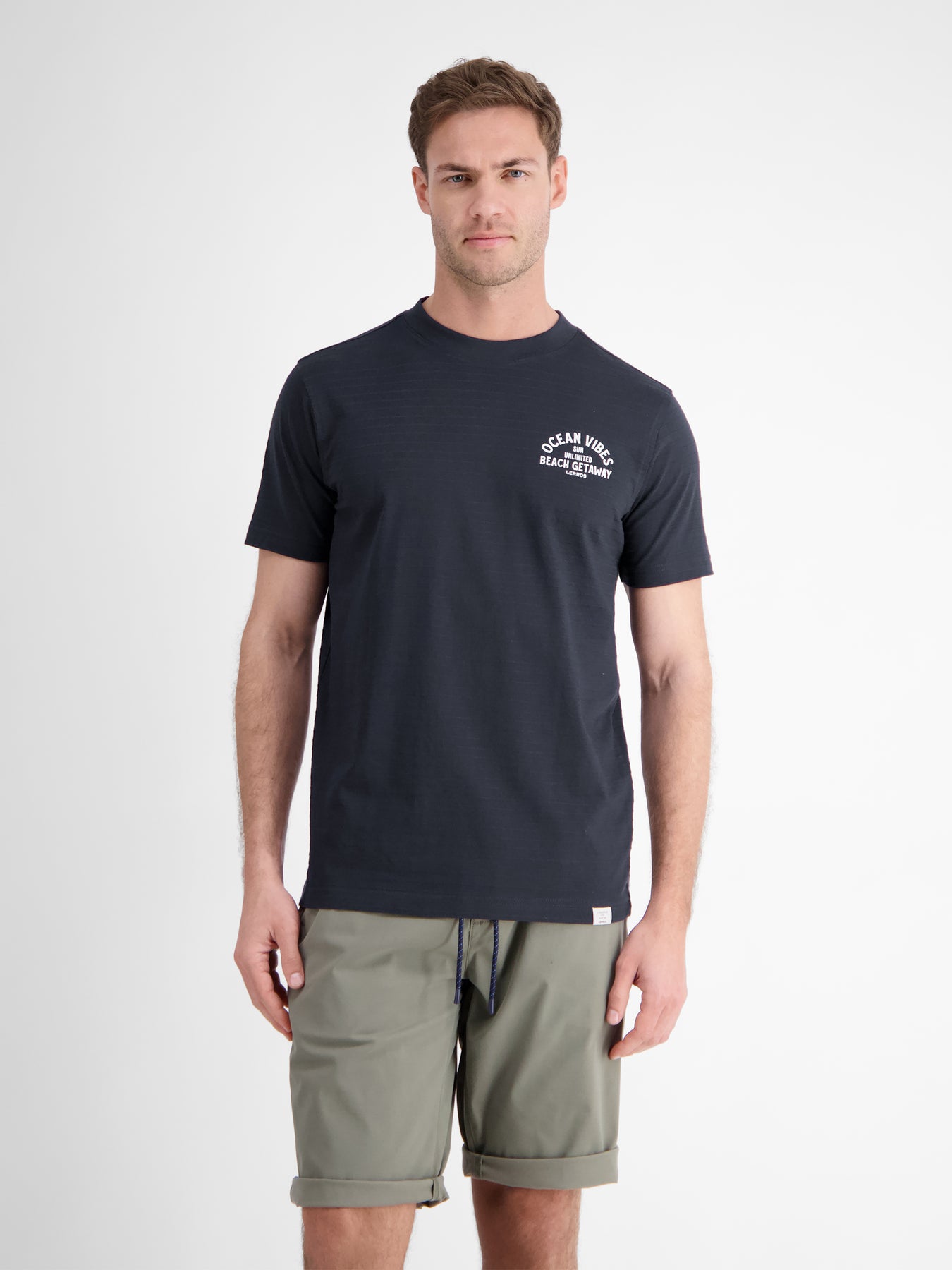 Gestreiftes T-Shirt mit Front und Backprint