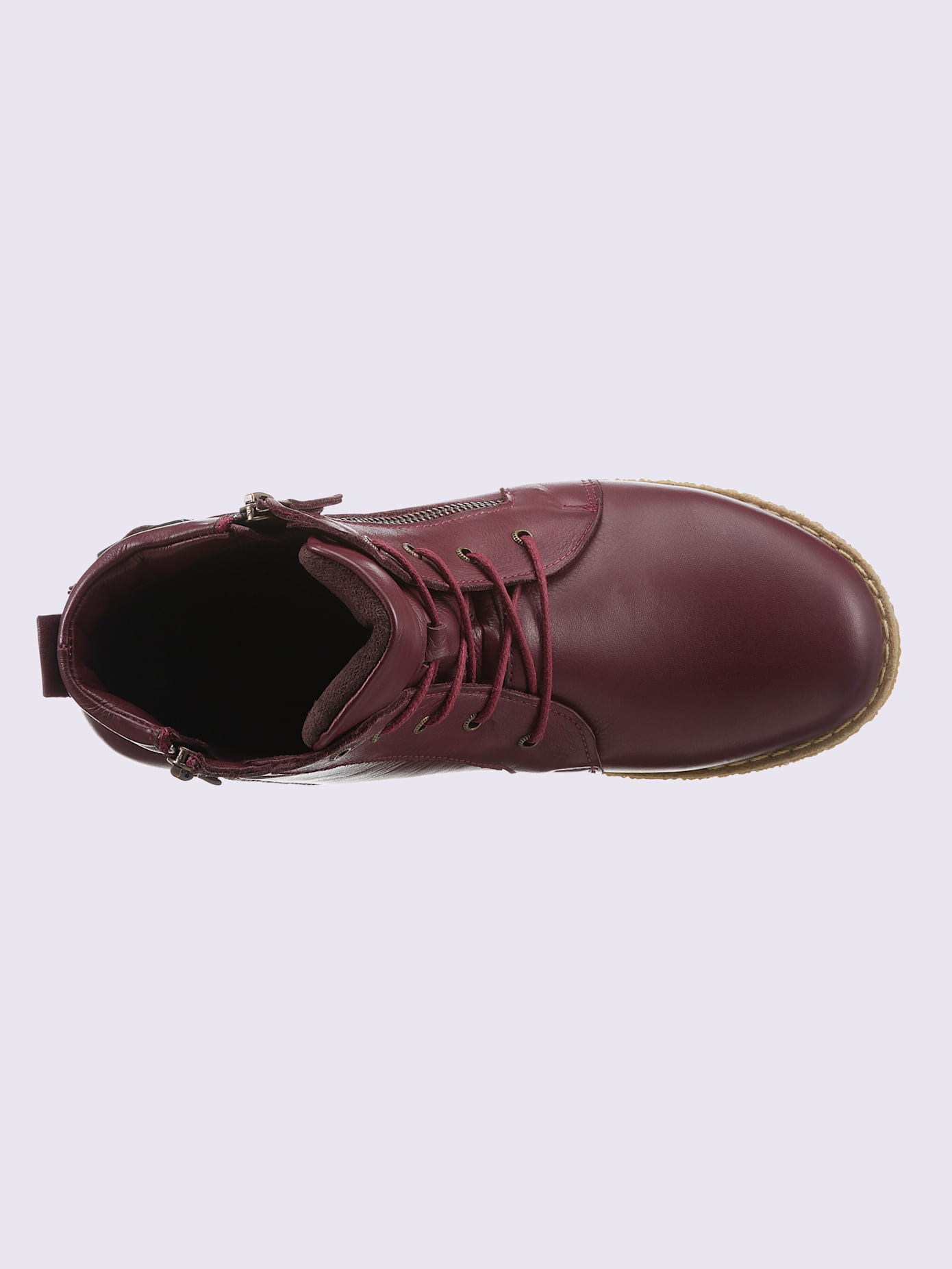 Bottines à lacets cuir nappa de vache
