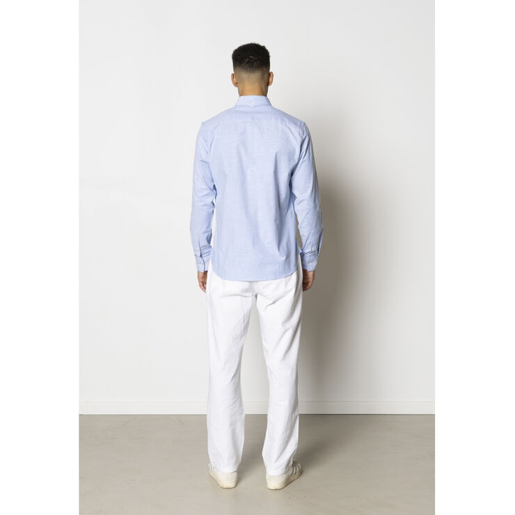Clean Cut Copenhagen Oxford Stretch Plain L/S Light blue
