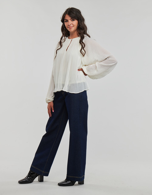 Vila - VICELINE O-NECK L/S TOP/SU - Beige