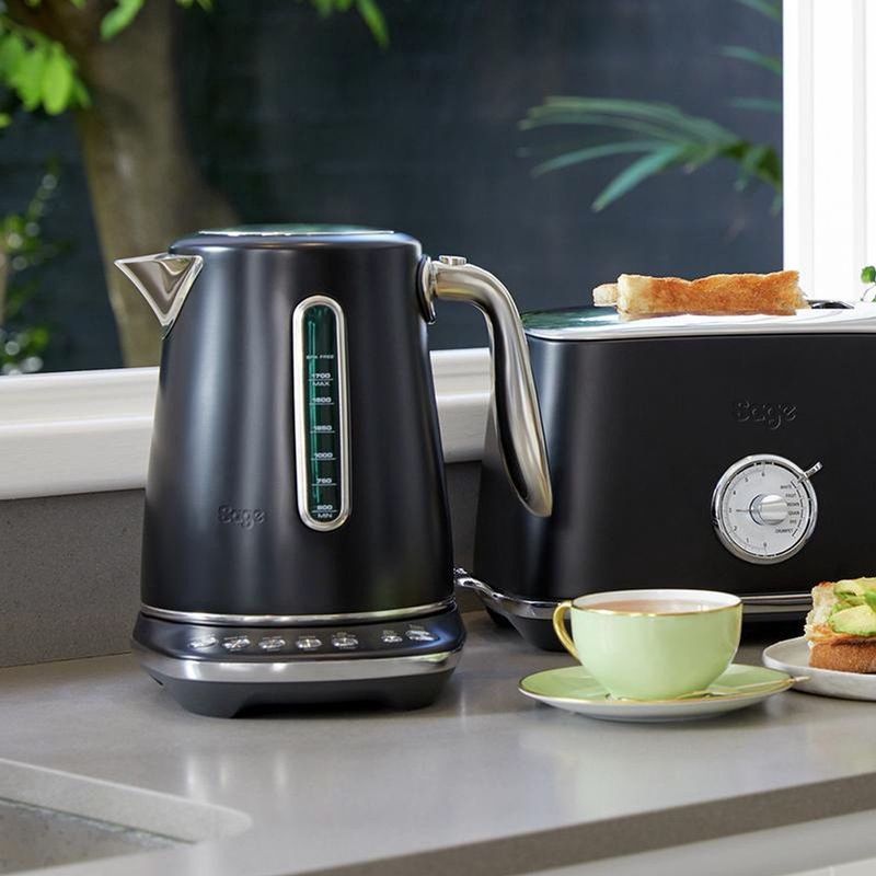 Sage - The Soft Top Luxe - Elektrische Waterkoker - Zwart - Roestvrij Staal - 1,7L