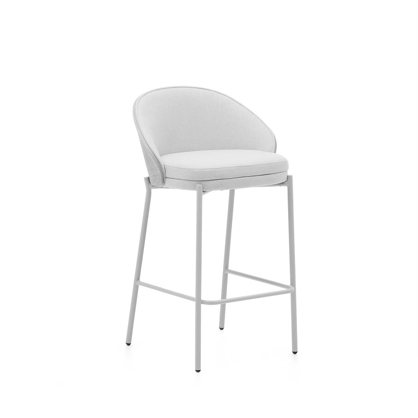 Kave Home Barhocker EAMY Chenille-Bezug beige/braun/beige