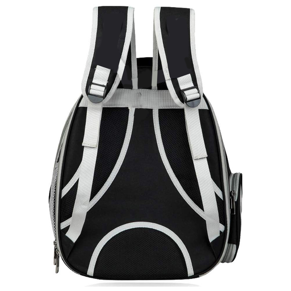 (41x36cm) Katzen Bubble Rucksack Haustier Reise Transporttasche Erweiterbare Tragetasche - Schwarz