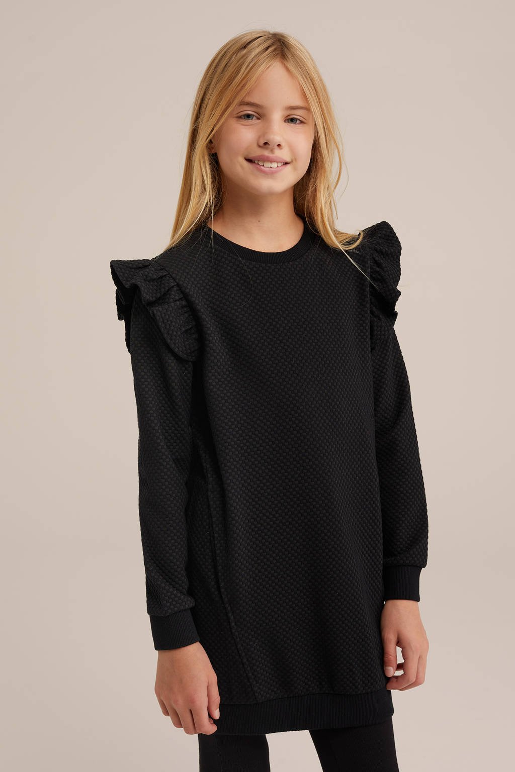 WE Fashion sweatjurk zwart