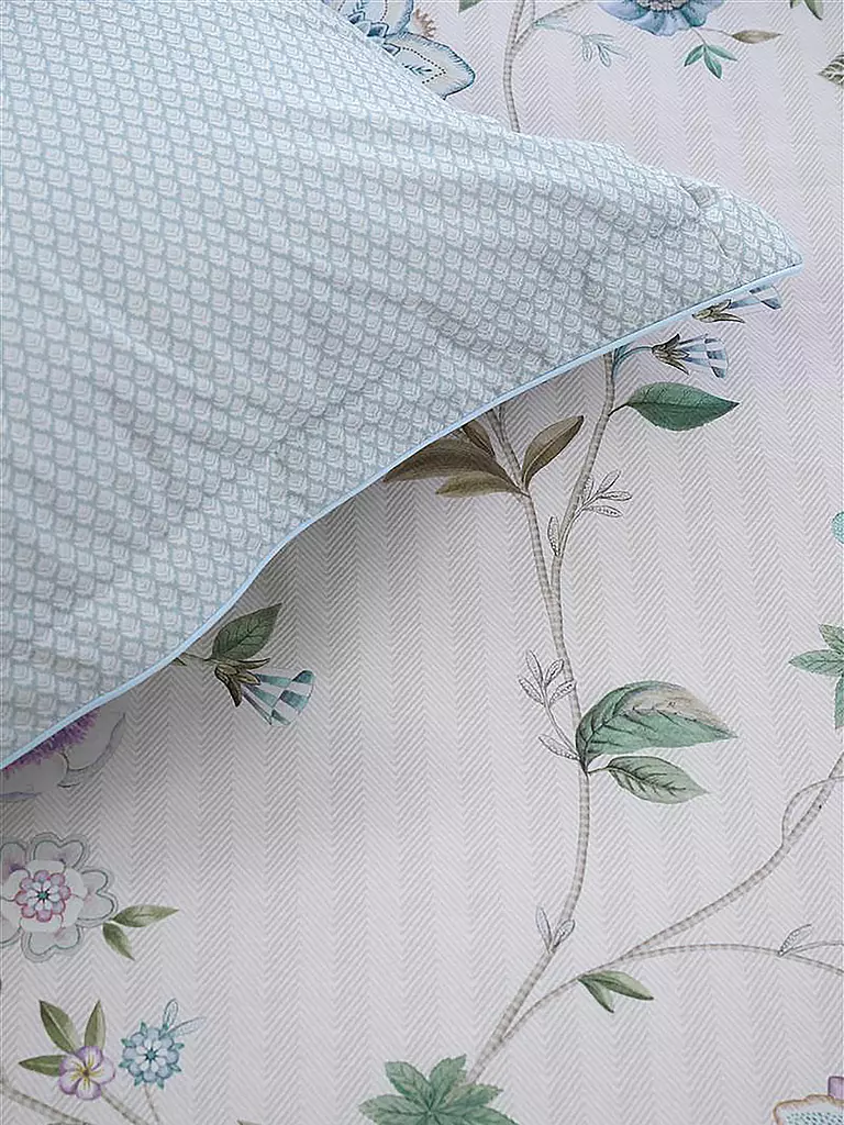 PIP STUDIO Perkal Bettwäsche FLORES BAILANDO 70x90cm/140x200cm Off White  weiss