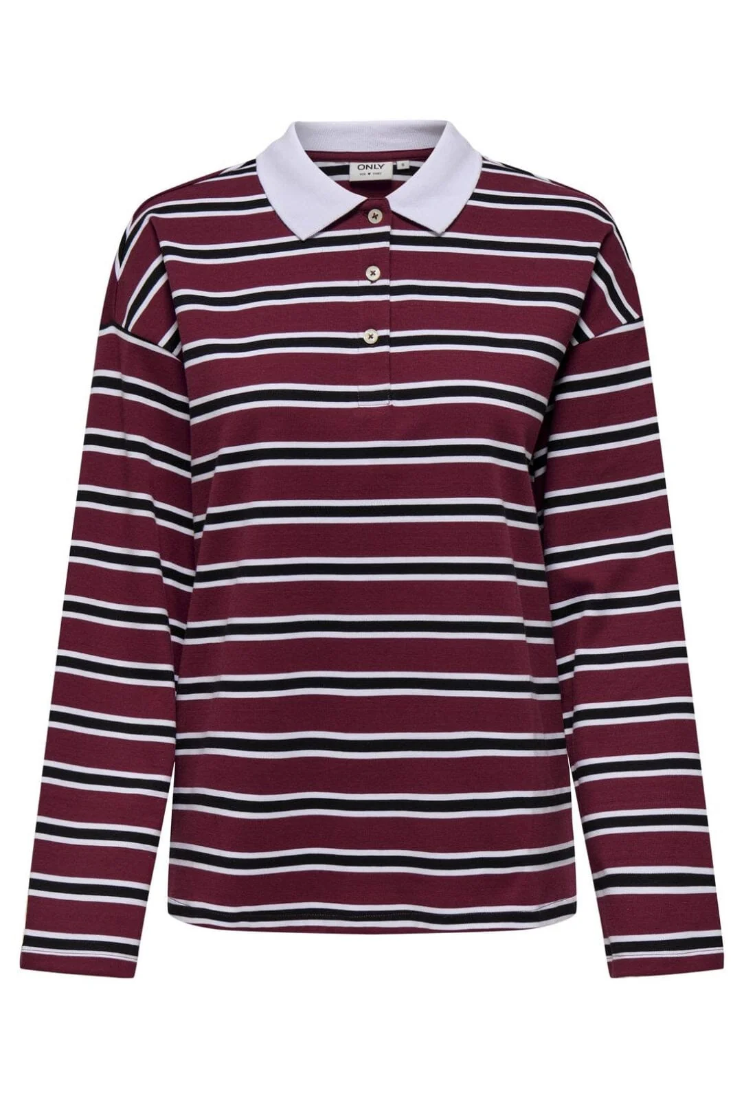 Only Onllara L/S Stripe Polo Ub Swt