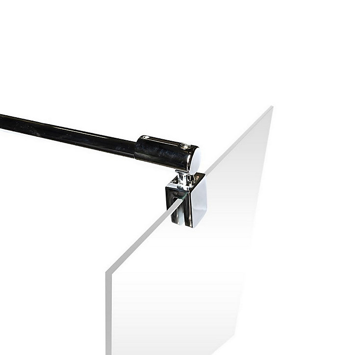 Barre de stabilisation murale pour paroi de douche, 122 cm, aspect chromé